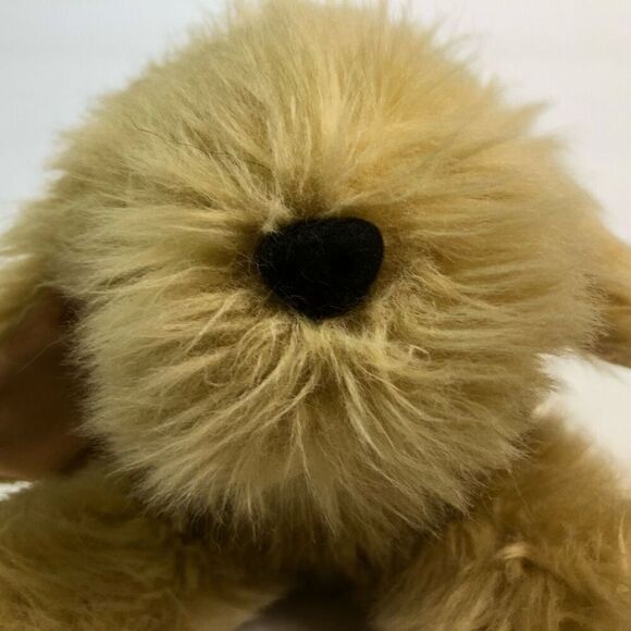 vintage 1995 happiness always the dog fluffy fur fuzzy plush 14” blonde puppy - Picture 8 of 9